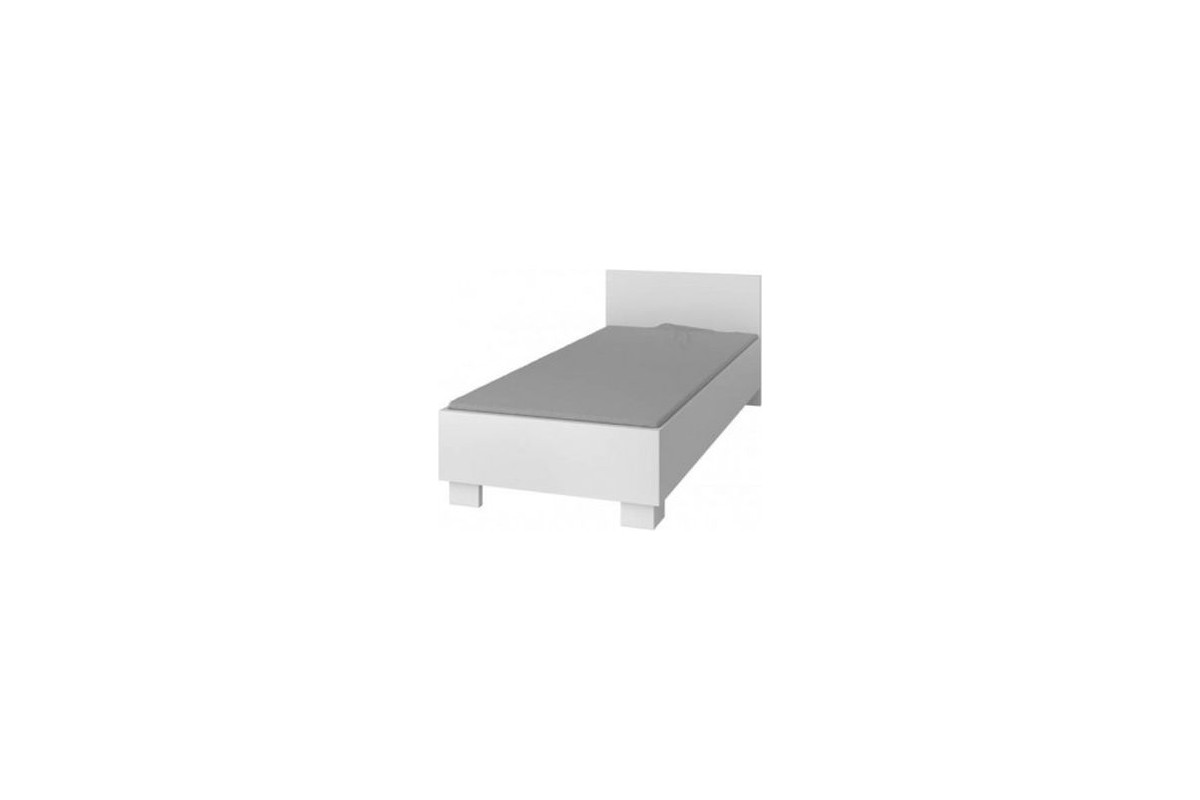 Białe łóżko do pokoju dziecięcego SMYK 1 z materacem