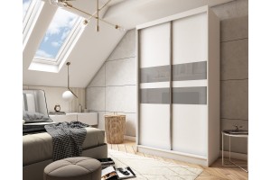 Biała szafa przesuwna PORTO 120