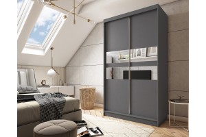 Czarna szafa przesuwna PORTO 120