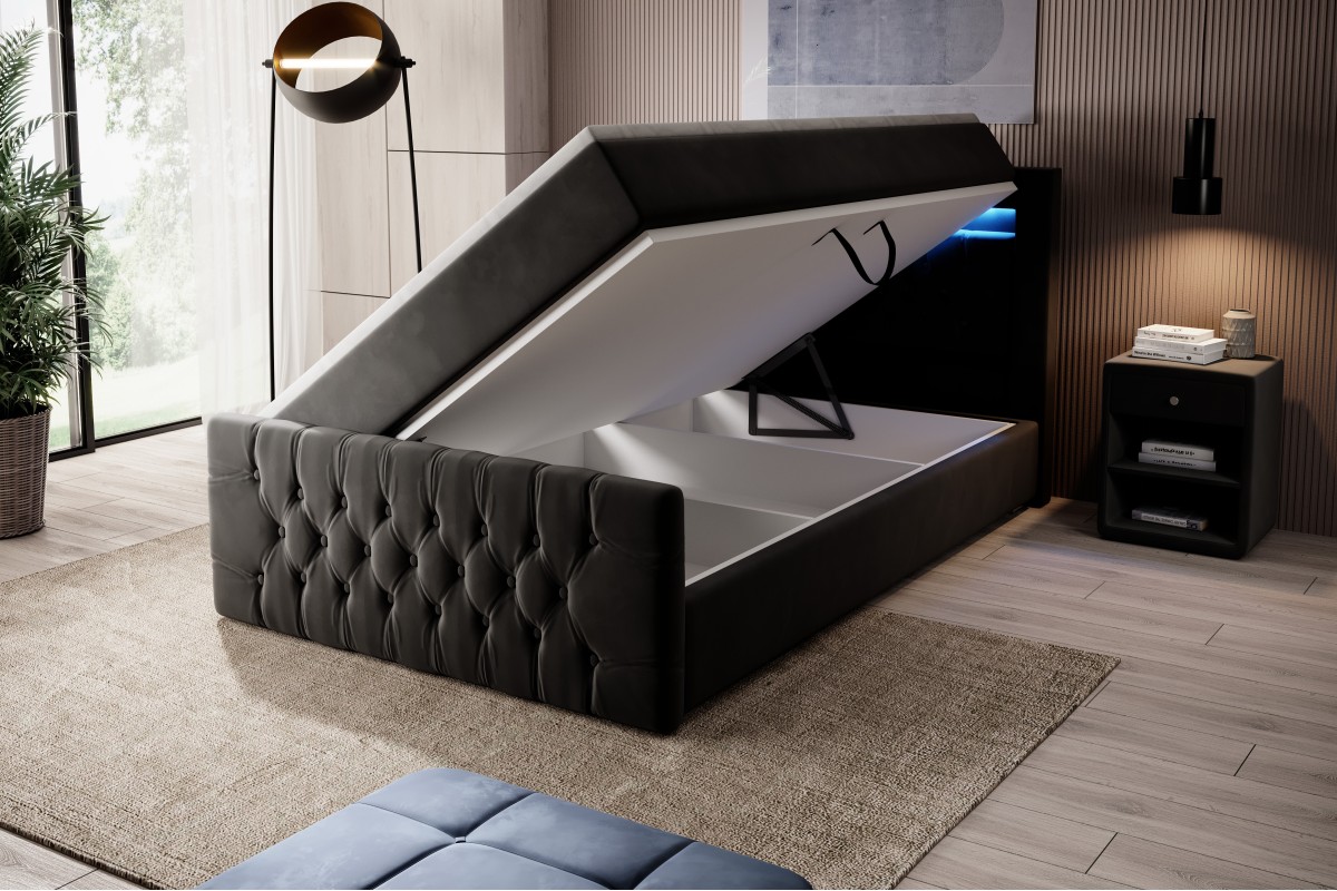 Kontynentalne łóżko 120x200 zanóżkiem