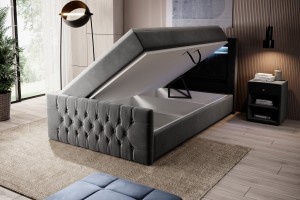 Łóżko kontynentalne 120x200 z pojemnikiem