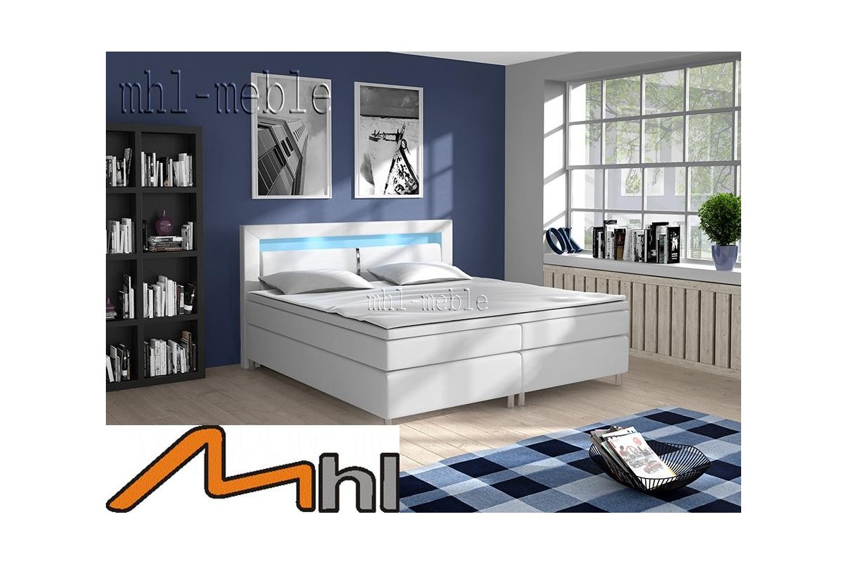 Łóżko kontynentalne 160x200 hotelowe białe