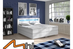 Łóżko kontynentalne 160x200 hotelowe białe