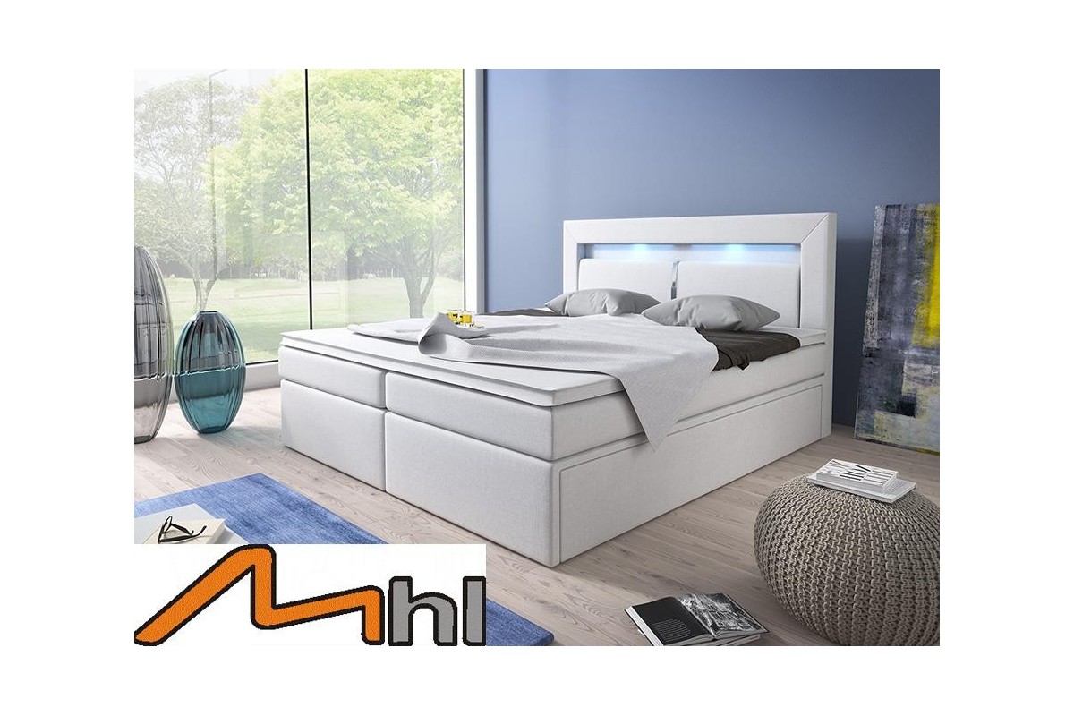 180x200 Duże łóżko kontynentalne   ekoskóra