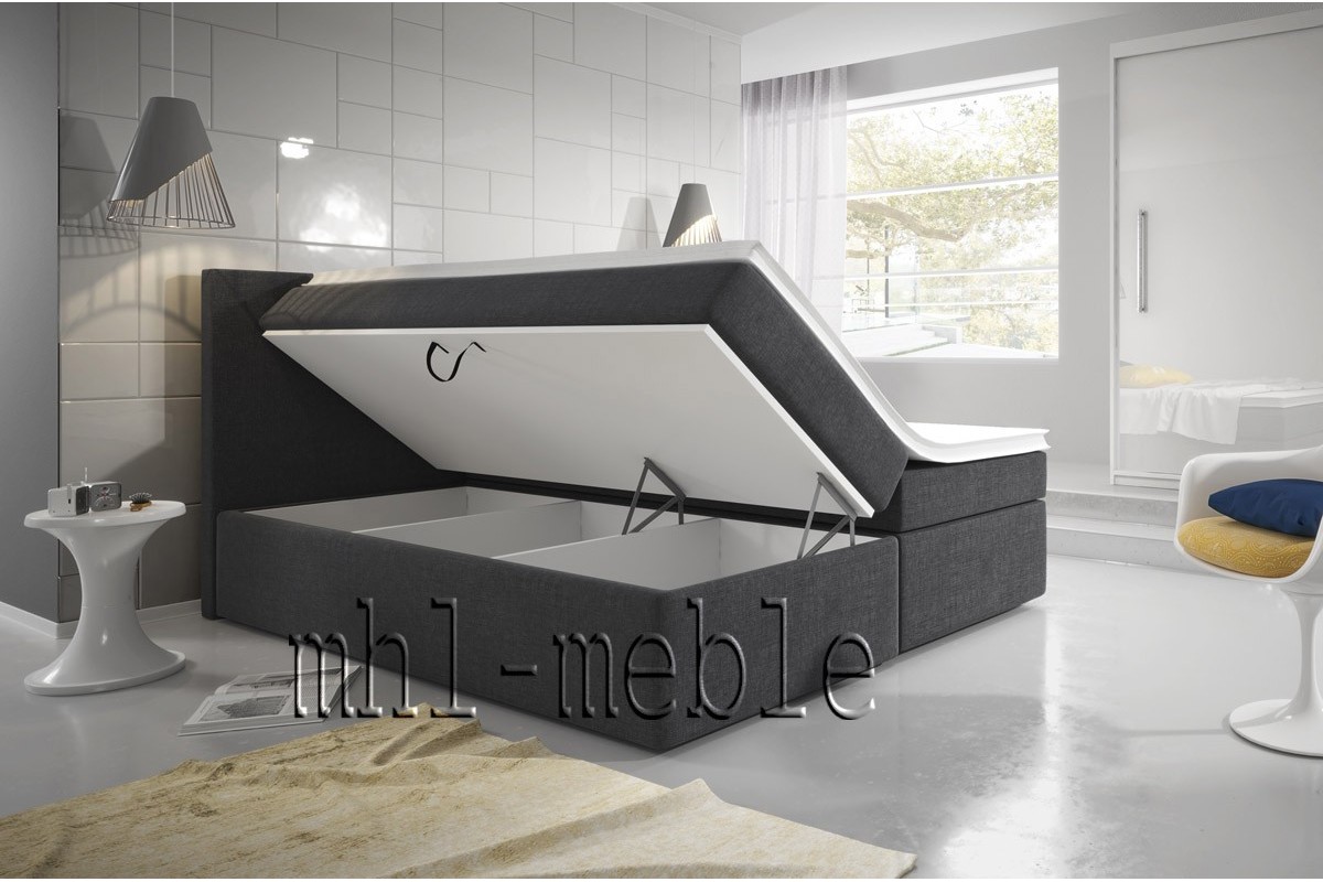 Kontynentalne łóżko 160x200 z pojemnikiem producent