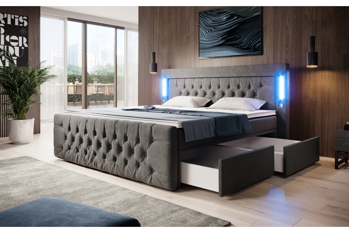 Łóżko sypialniane 180x200 z pojemnikiem