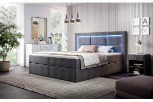 Łóżko kontynentalne 160x200 do sypialni z pojemnikiem