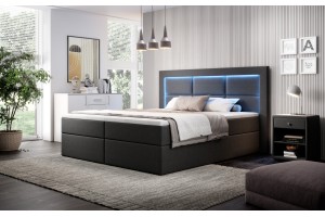 Łóżko kontynentalne 180x200 z oświetleniem led