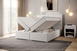 Łóżko kontynentalne 140x200 malaga z pojemnikiem na pościel