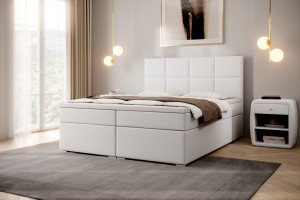 łóżko kontynentalne 140x200 malaga z materacem