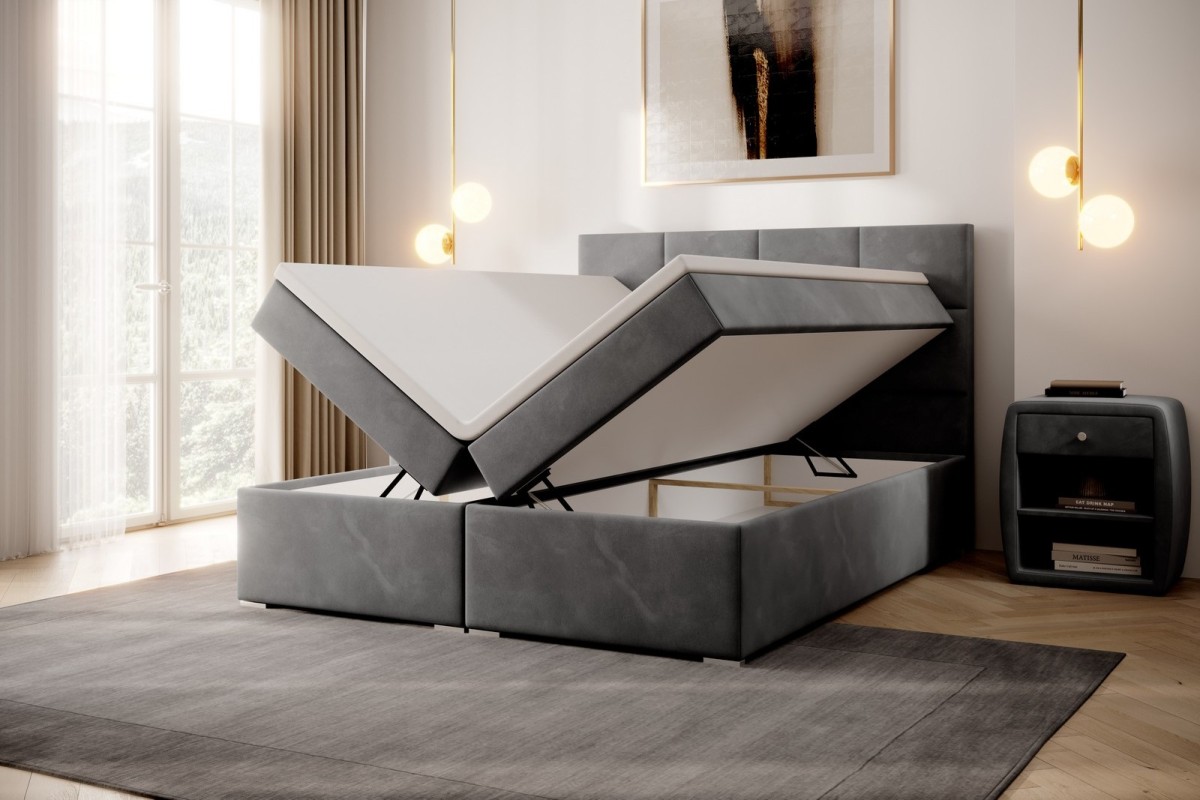 Łóżko kontynentalne 160x200 malaga z materacem