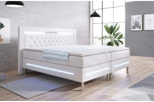 Kontynentalne łóżko 140x200 arona led do sypialni