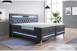 Łóżko kontynentalne 140x200 z oświetleniem led