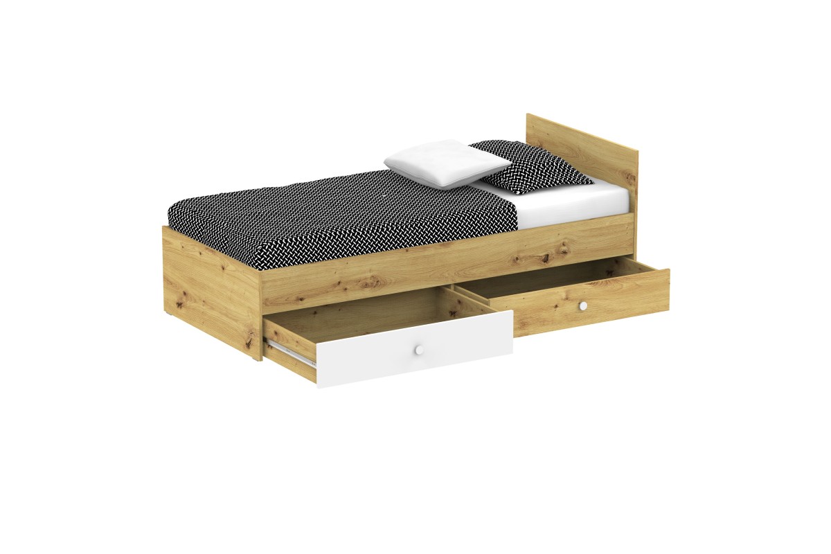 Łóżko 90x200 z szufladami ONYX1177