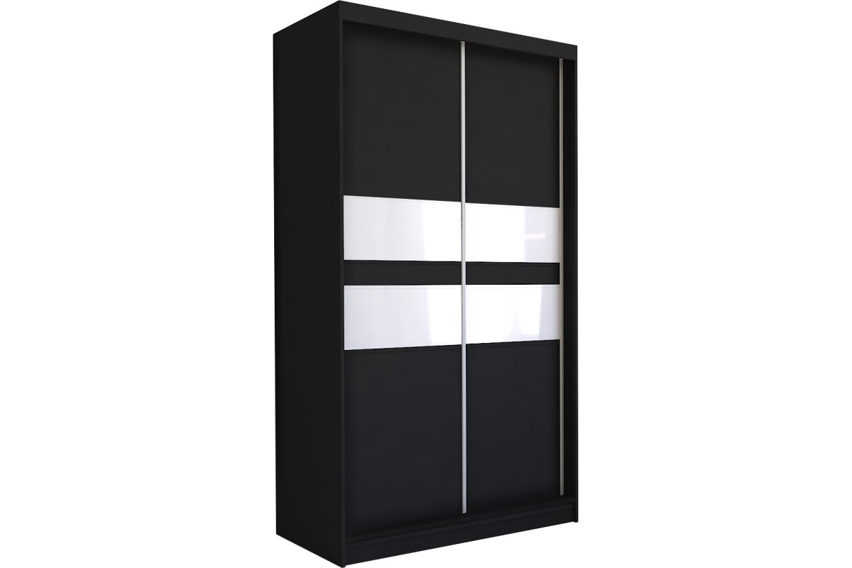 Czarna szafa przesuwna PORTO 150