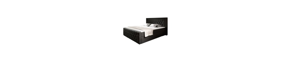 Łóżka kontynentalne 160x200 | Z materacem | Z pojemnikiem, szufladami