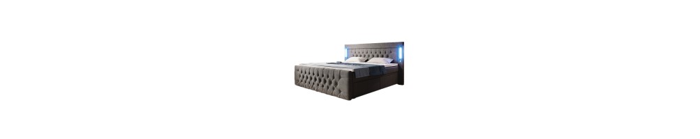 Łóżka kontynentalne 180x200 | Z pojemnikiem, szufladami | Z materacem
